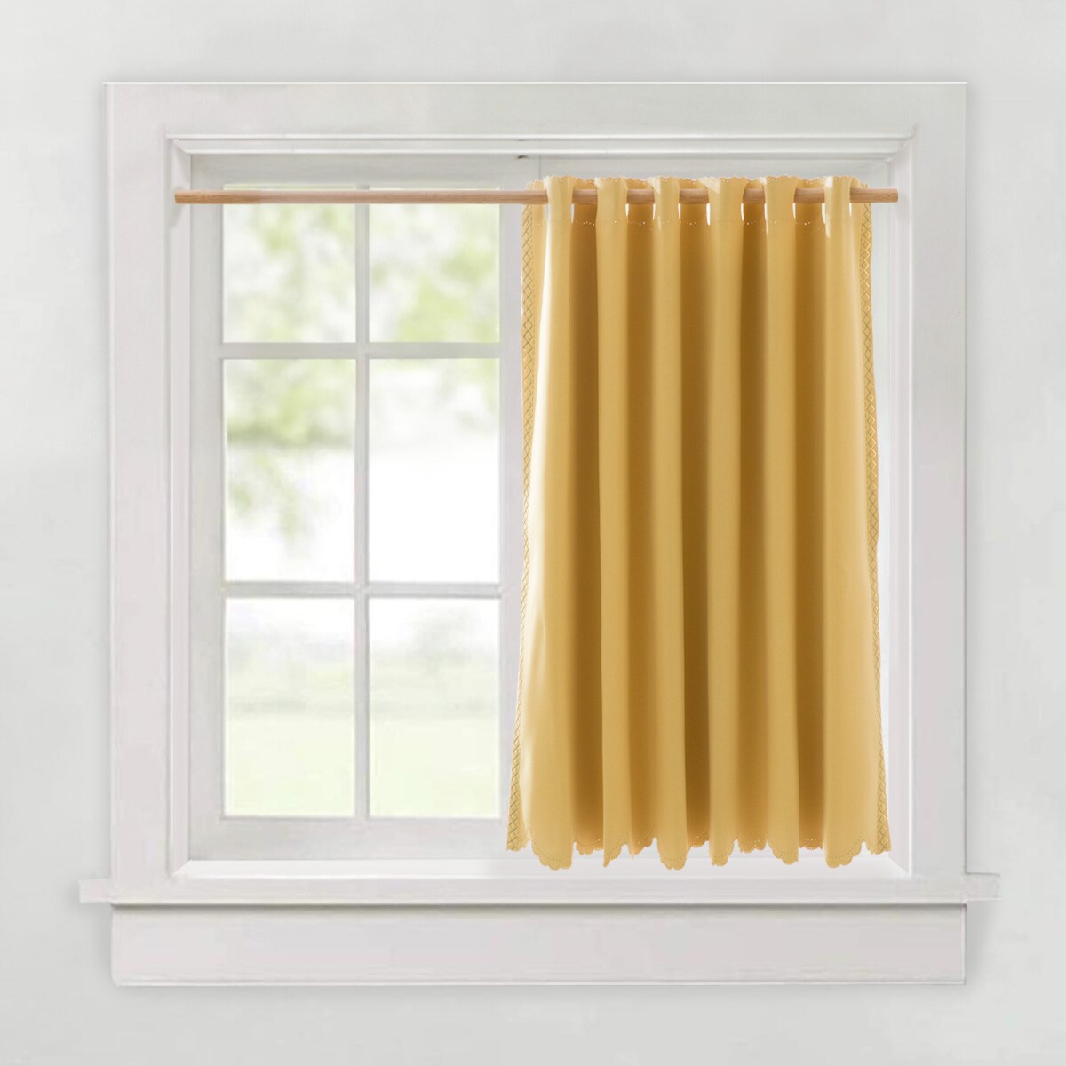 【遮光1級・防炎】日除け・間仕切りマルチに使えるカーテン（バリエ YE）【メーカー直送・】