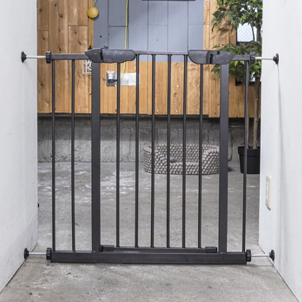 ペット用セーフティゲート 幅76〜85cm対応　ブラック ブラウン グレー　　メーカー直送・