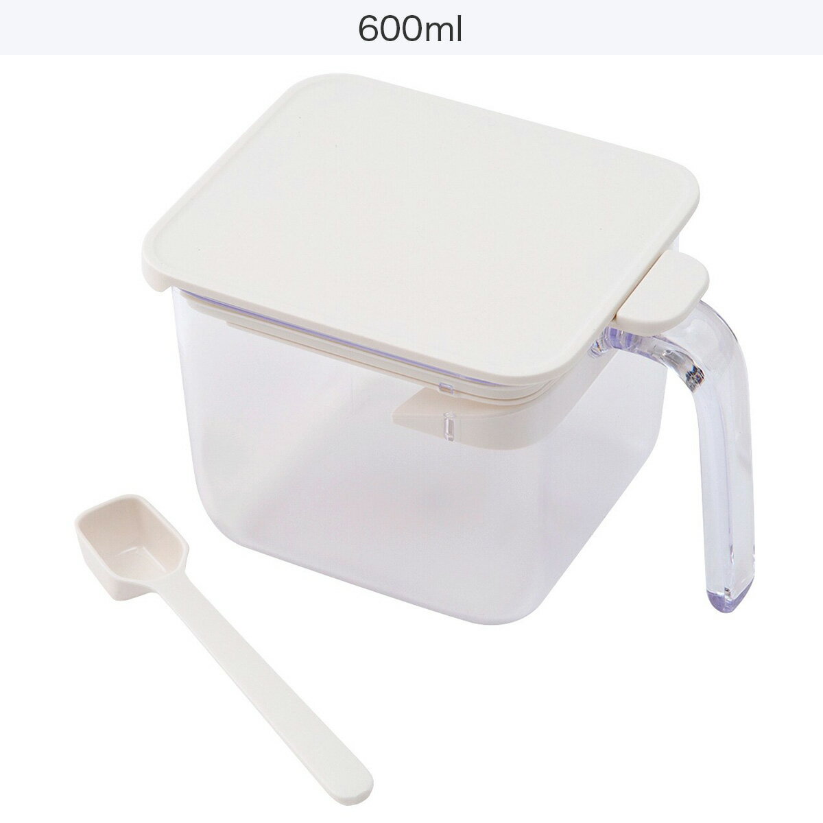 湿気を防ぐ 調味料ポット(K736 ホワイト)