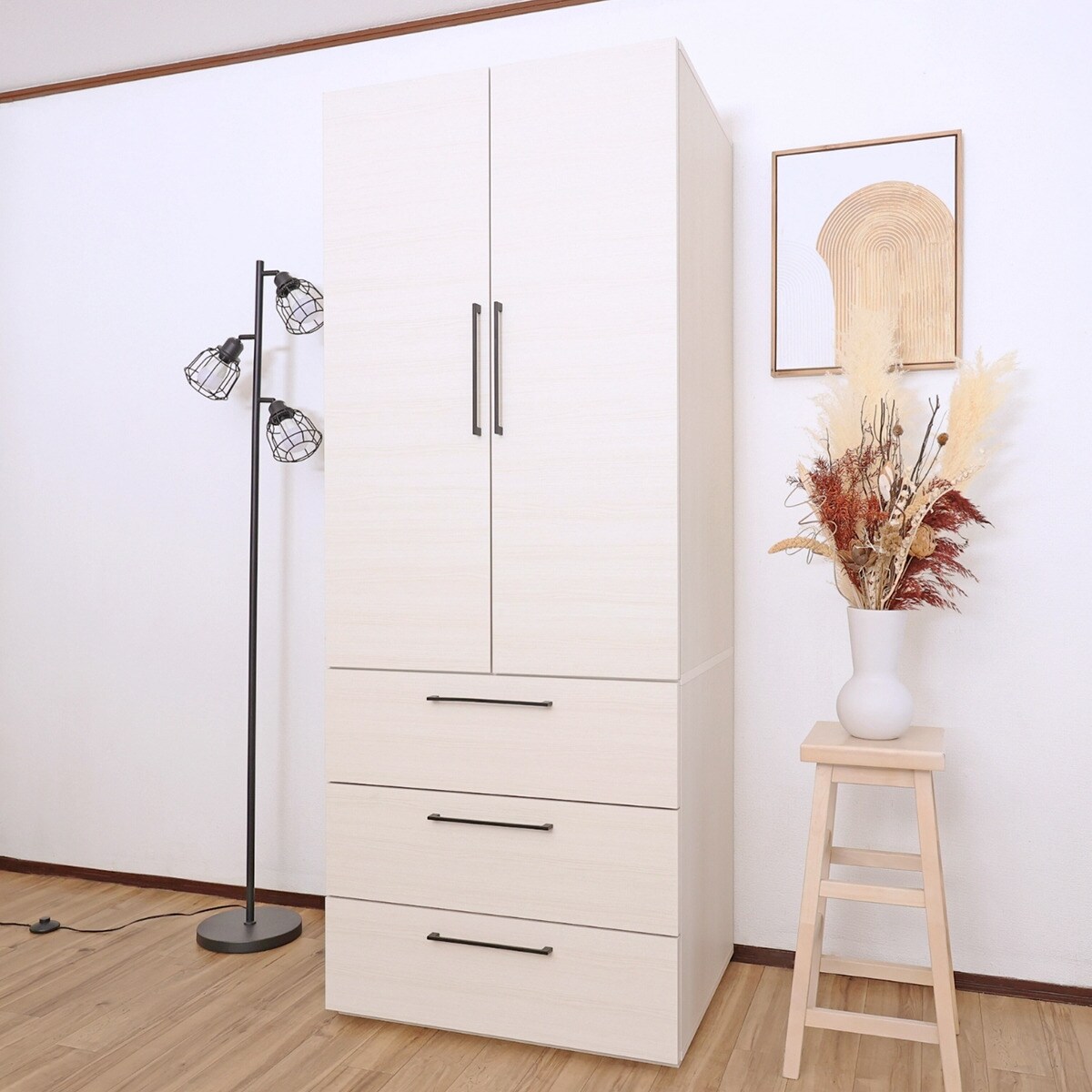 引き出し付き衣類収納庫　 【メーカー直送・】