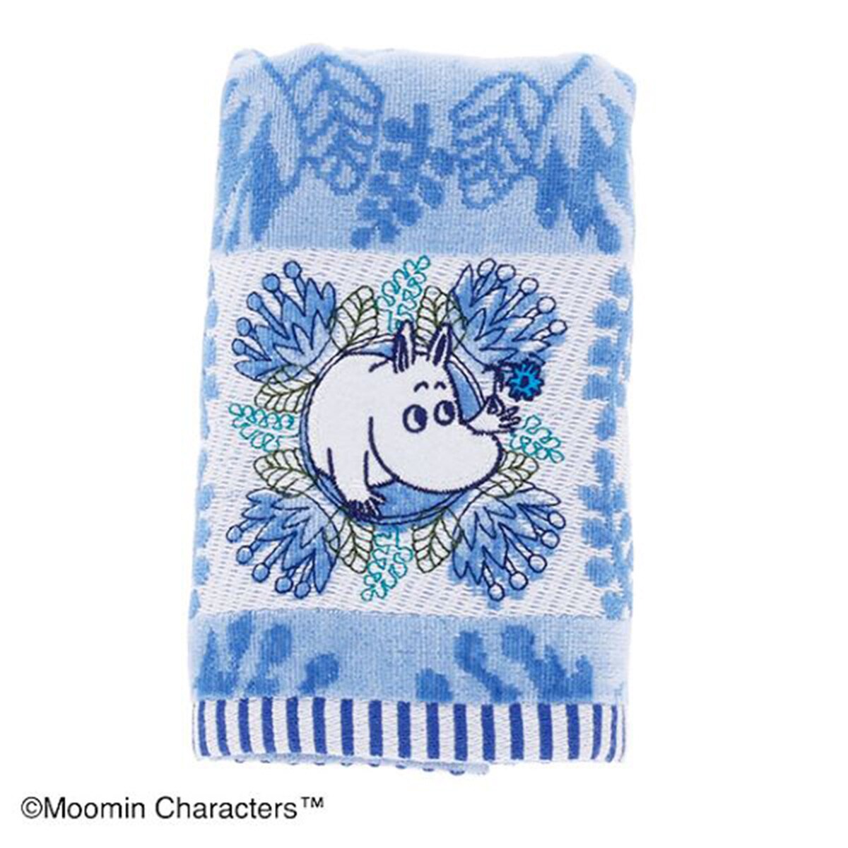 ムーミン フェイスタオル(キルティングブルー)