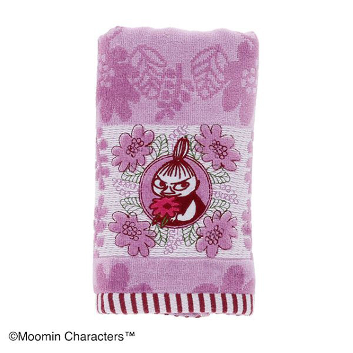 ムーミン フェイスタオル(キルティングパープル)