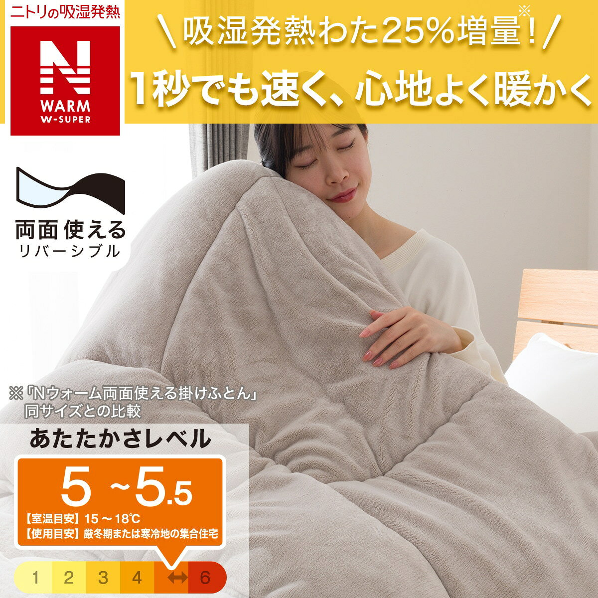 カバーのいらない両面掛ふとん(Nウォーム WSP K2528 )