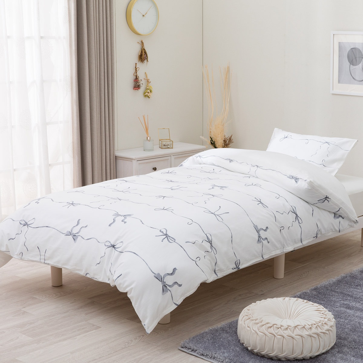 掛ふとんカバー シングル(リボン NG09) デコホーム