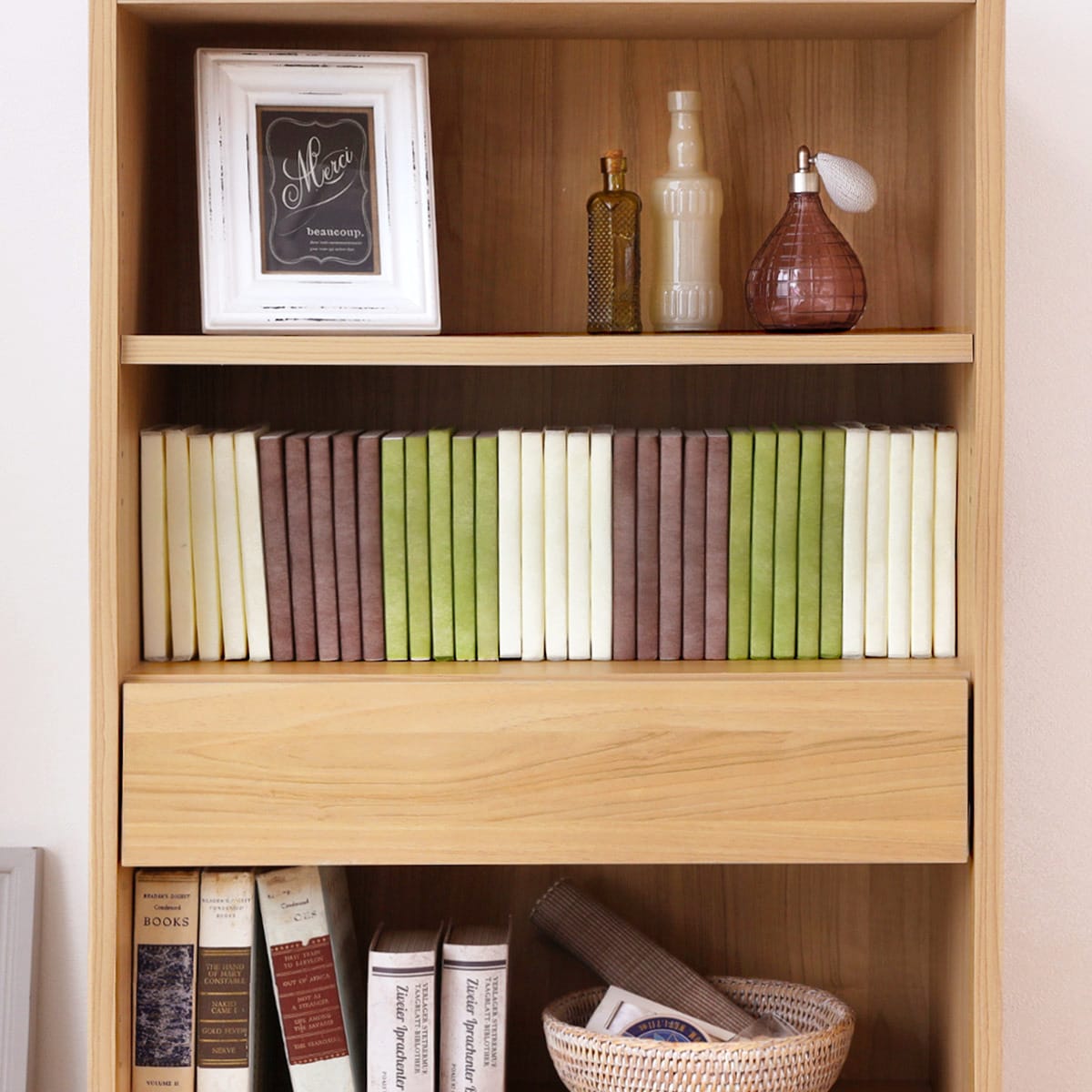 引出し付きオープンラック 幅56cm（SO1）　　メーカー直送・