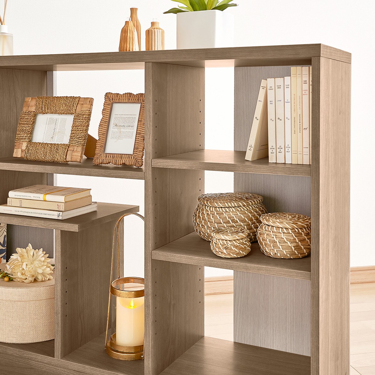 ツートンオープンシェルフ　（幅118cm SLRW）　　メーカー直送・