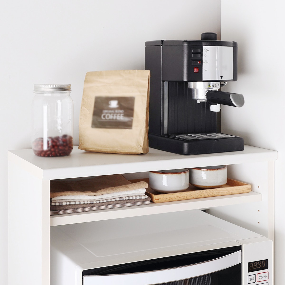 レンジ台 （BRM WH） 　メーカー直送・