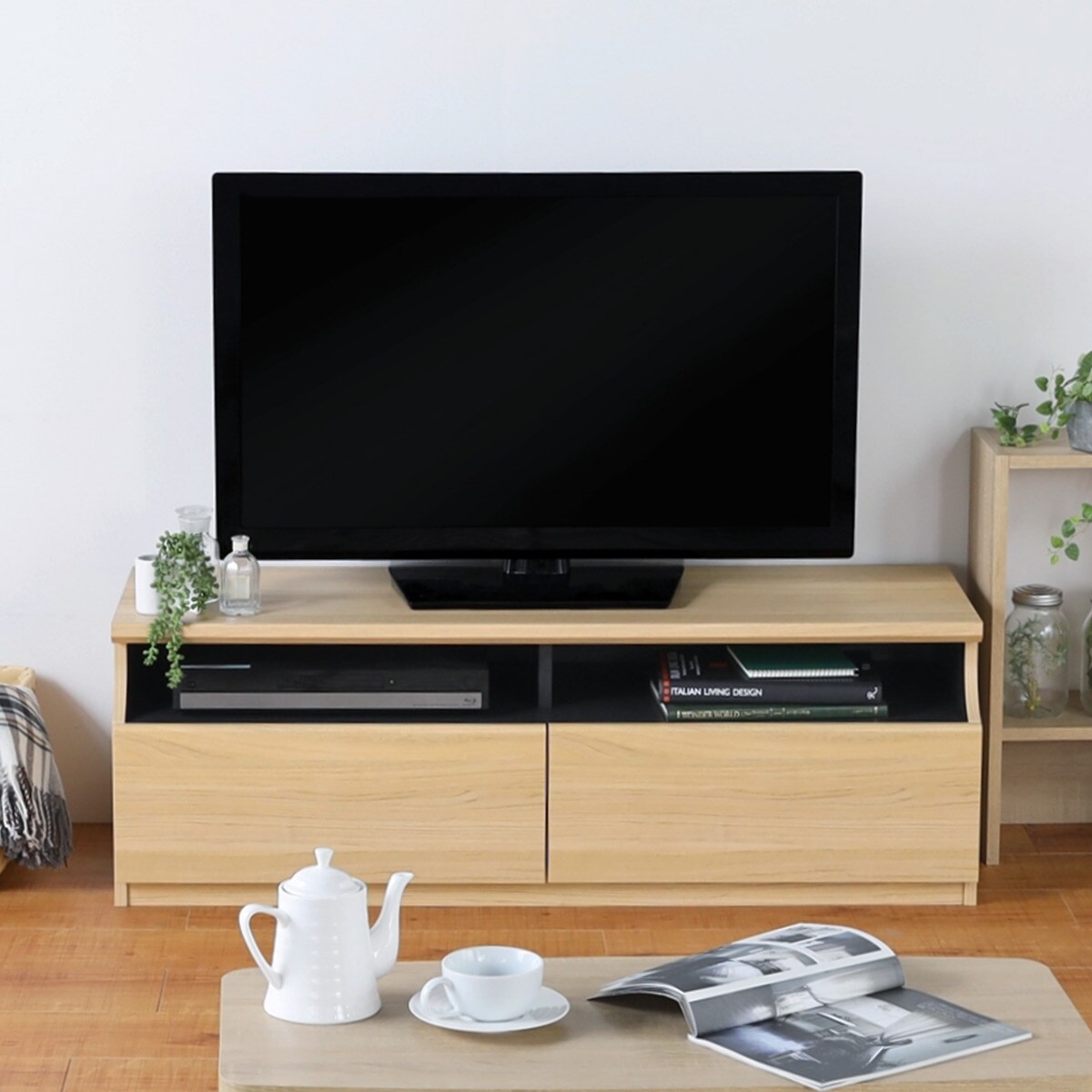 ニトリのシンプルなローテレビボード（幅118cm TL3）(テレビ台)