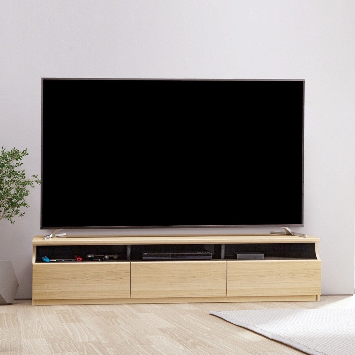シンプルなローテレビボード（幅177cm TL3）