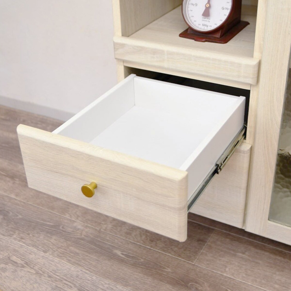 大人可愛いキッチンカウンター（幅105cm WH）　　 【配送員設置商品】