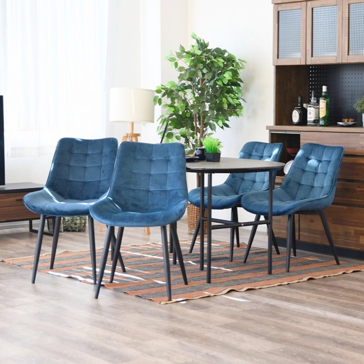 肌ざわりのよいスタイリッシュチェア（2脚セット）　　メーカー直送・