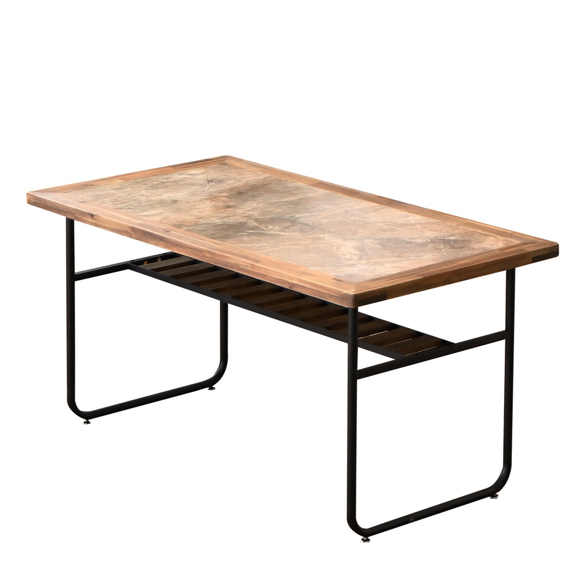 ニトリのヴィンテージ風　アカシア材ダイニングテーブル（幅135cm）　　 【配送員設置商品】(テーブル)