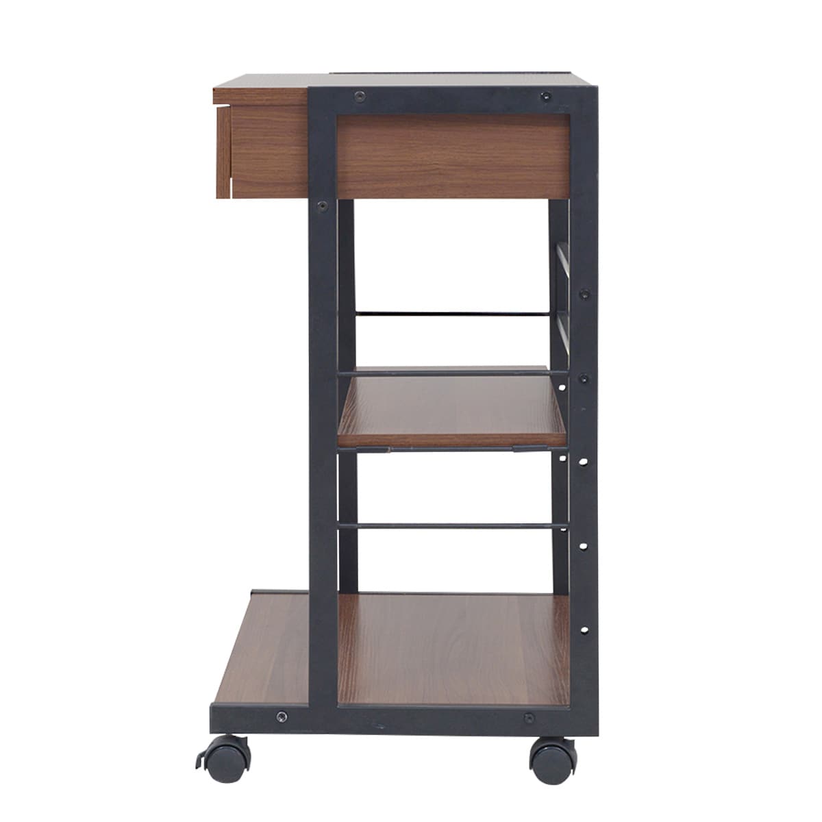 2WAYパソコンデスクにぴったりの北欧風デザインラック！(キャスターツキ)  【・メーカー直送品】 【1年保証】