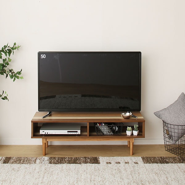 4種類の木目のコントラストが美しいテレビ台(W120)  【・メーカー直送品】 【1年保証】