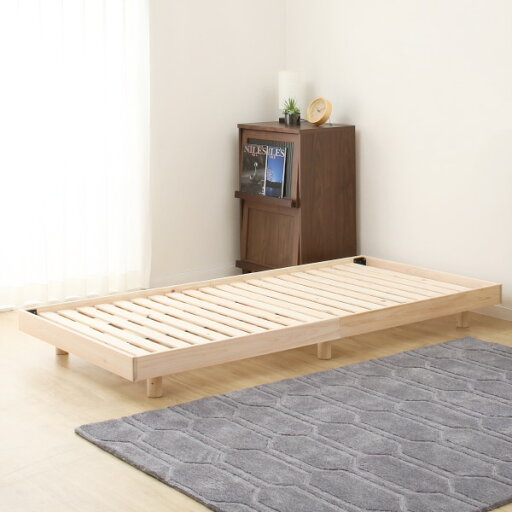 幅102cm 総檜すのこベッドフレーム (S) シングル ベッドフレーム すのベッド 高さ3段階調整 檜材