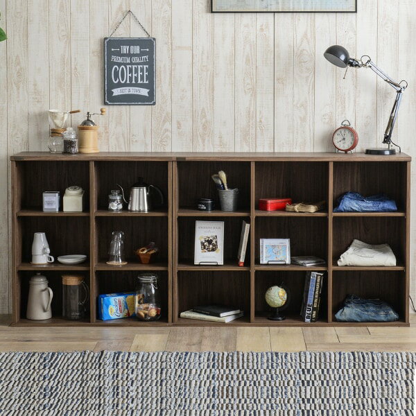 リビングユニット収納シリーズ　シェルフ　幅75cm(BR)  【・メーカー直送品】 【1年保証】