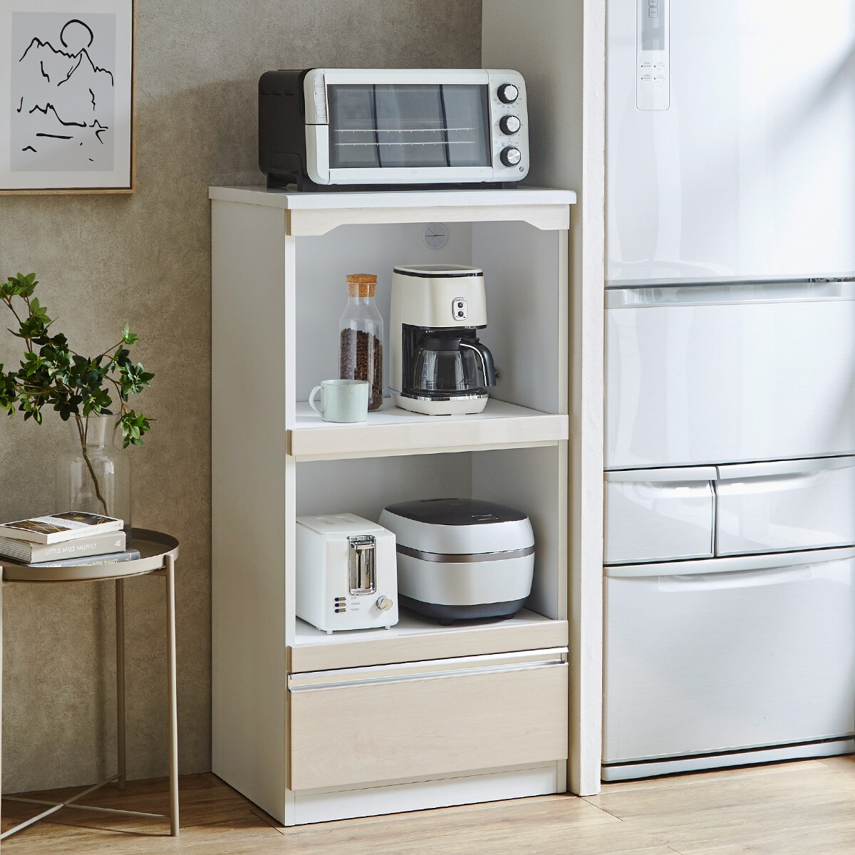 レンジ台(ニトリ) ニトリ（NITORI） レンジ台(フォルムN RE1860 WH) レンジラック