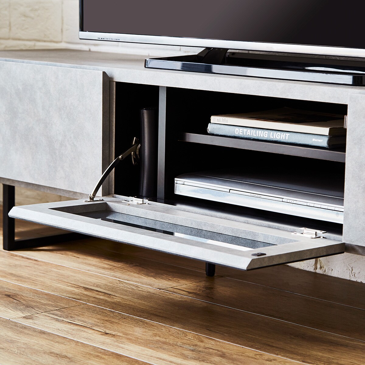 セラミック柄ローボード(幅180cm)　 【配送員設置商品】