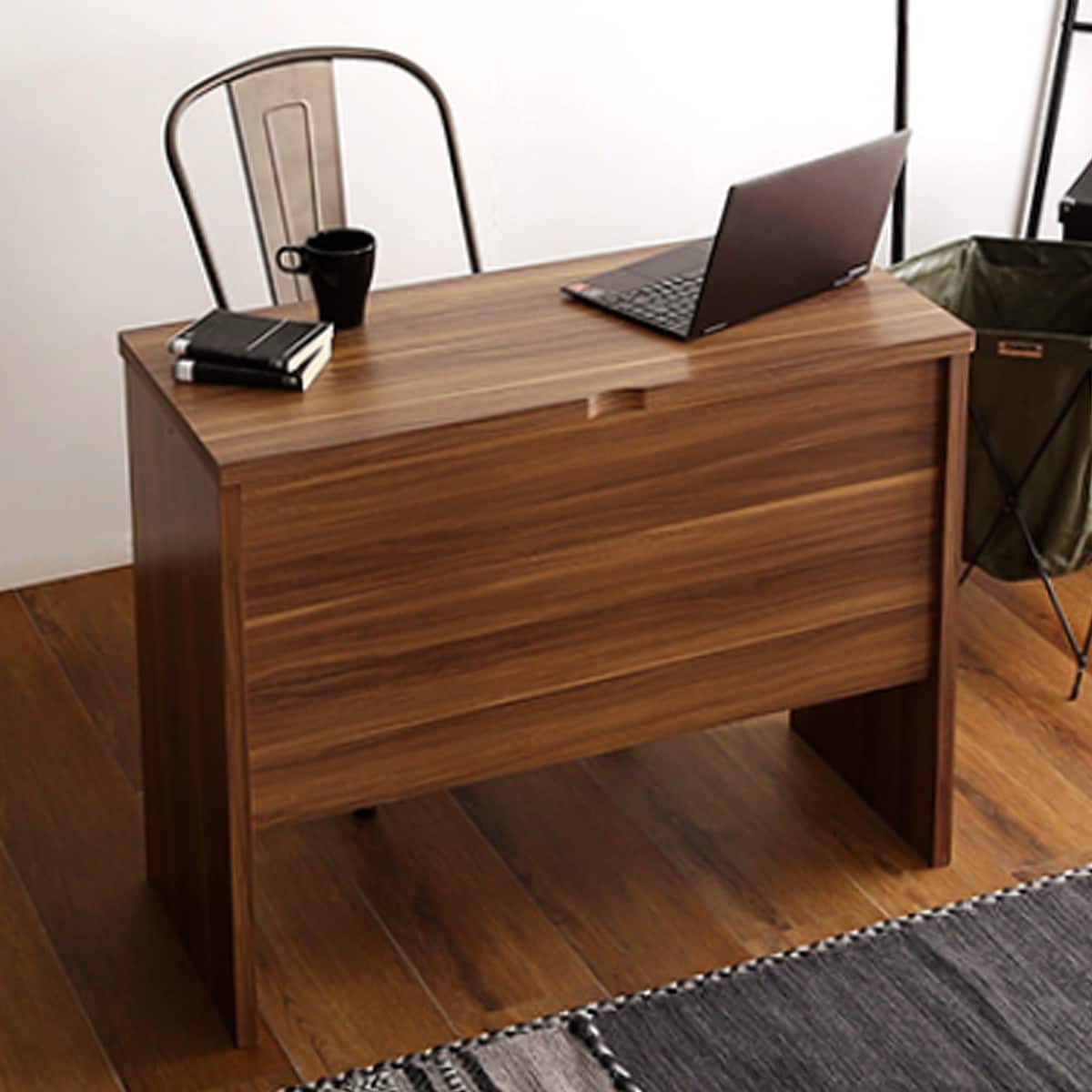 省スペースタイプのシンプルデスク （幅90cm WAL） 　メーカー直送・