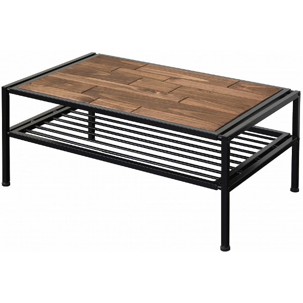 植物性オイル塗装で仕上げた天然木とスチールのコンビネーション(センターテーブル)  【・メーカー直送品】 【1年保証】