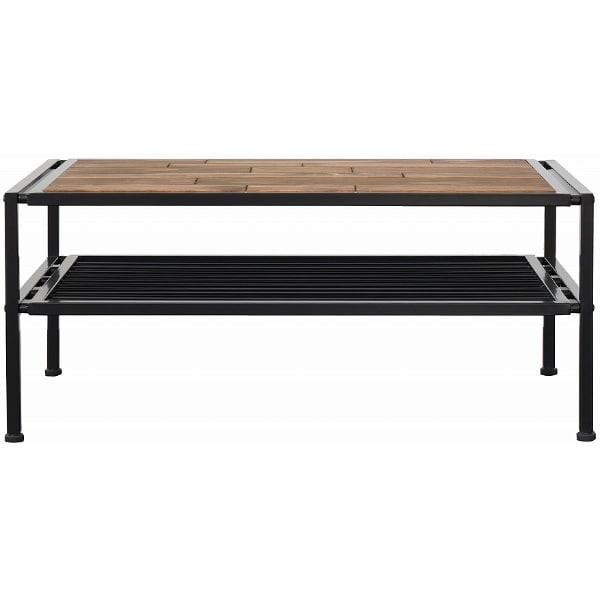 植物性オイル塗装で仕上げた天然木とスチールのコンビネーション(センターテーブル)  【・メーカー直送品】 【1年保証】