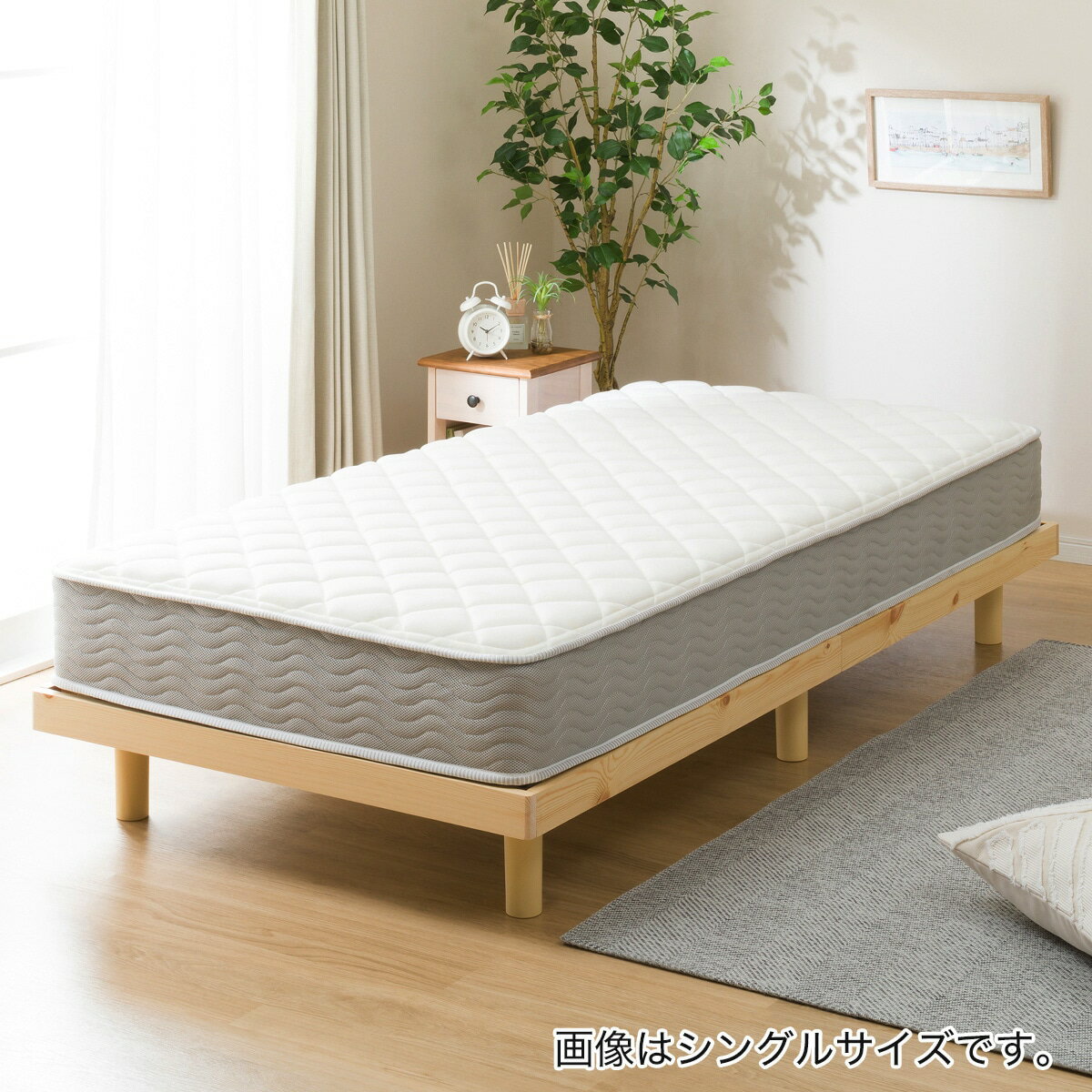 ダブル脚付きヘッドレスすのこベッドセット (SRN NA/RX05 ダブル脚付きヘッドレスすのこベッドセット (SRN NA/RX05