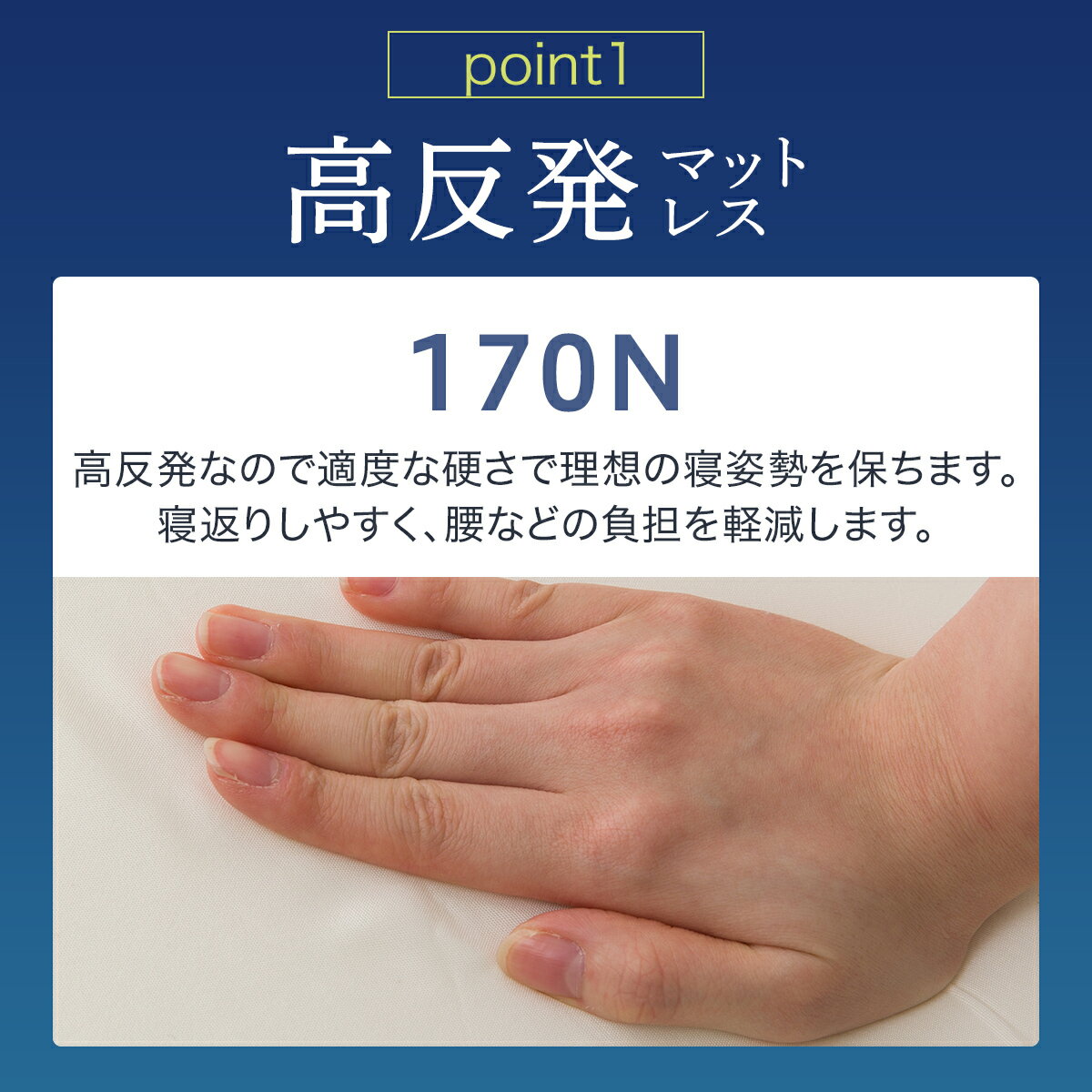 4つ折り高反発マットレス 厚さ5cm （日本製） ニトリ　メーカー直送・送料無料