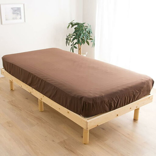 ニトリの洗えるベッド用品3点セット シングル （Sブラウン） 　メーカー直送・(布団・寝具)