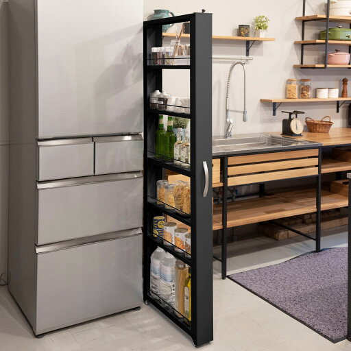 ニトリの隙間収納スチールワゴン ハイタイプ (幅10cm 高さ165cm)  メーカー直送・(リビング収納)