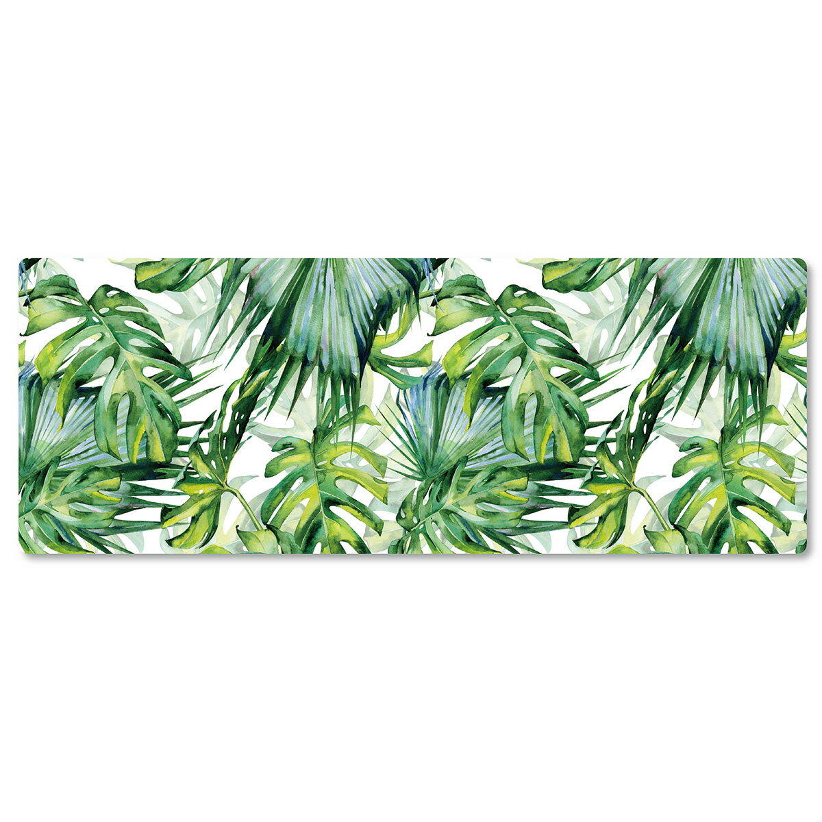 弾力感が心地よい拭けるキッチンマット 厚み6mm (ジャングル)