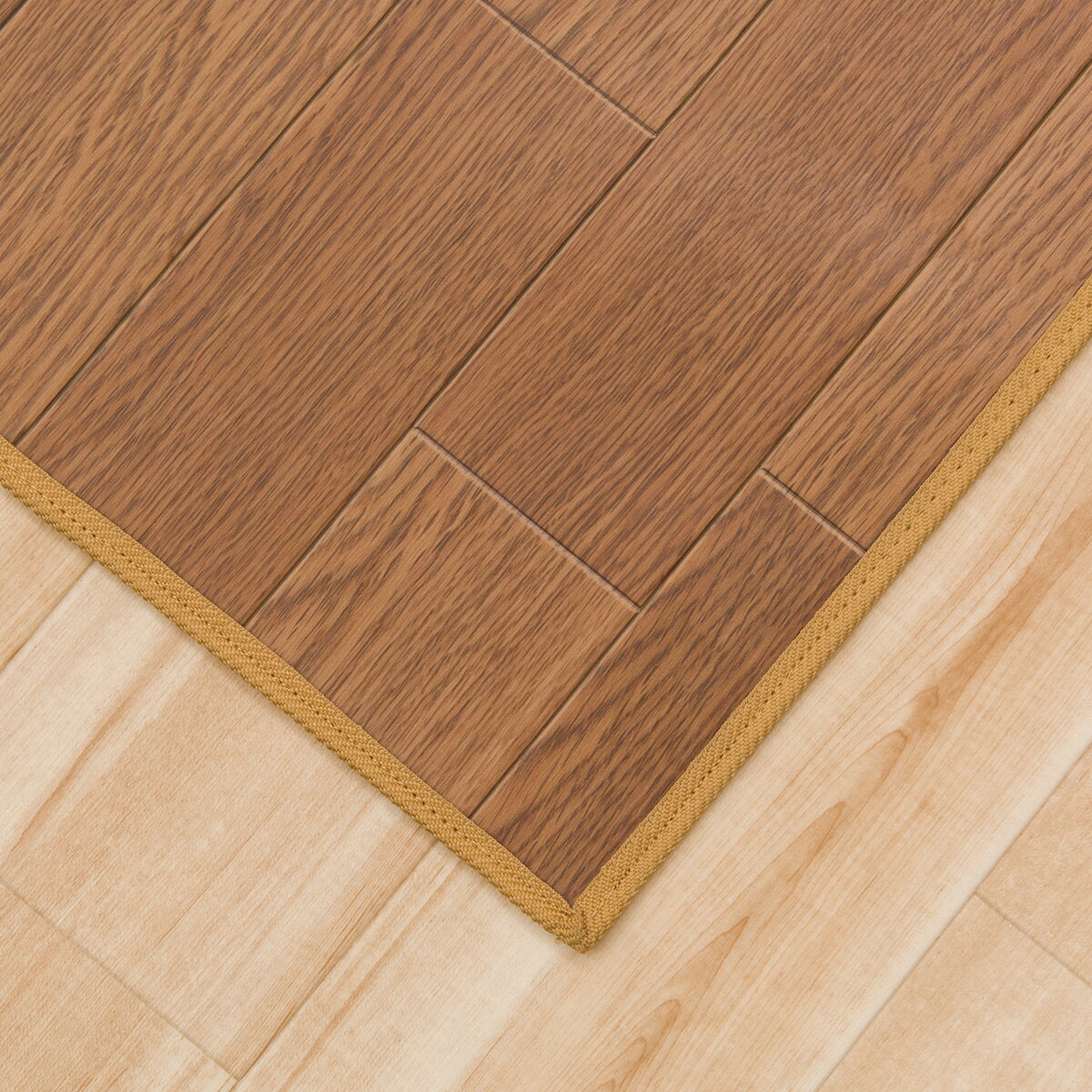 撥水・抗菌・防カビ・床暖対応ラグ　ジョイントタイプ E-1032 江戸間4.5畳 〜12畳 （ダークオーク） 　メーカー直送・