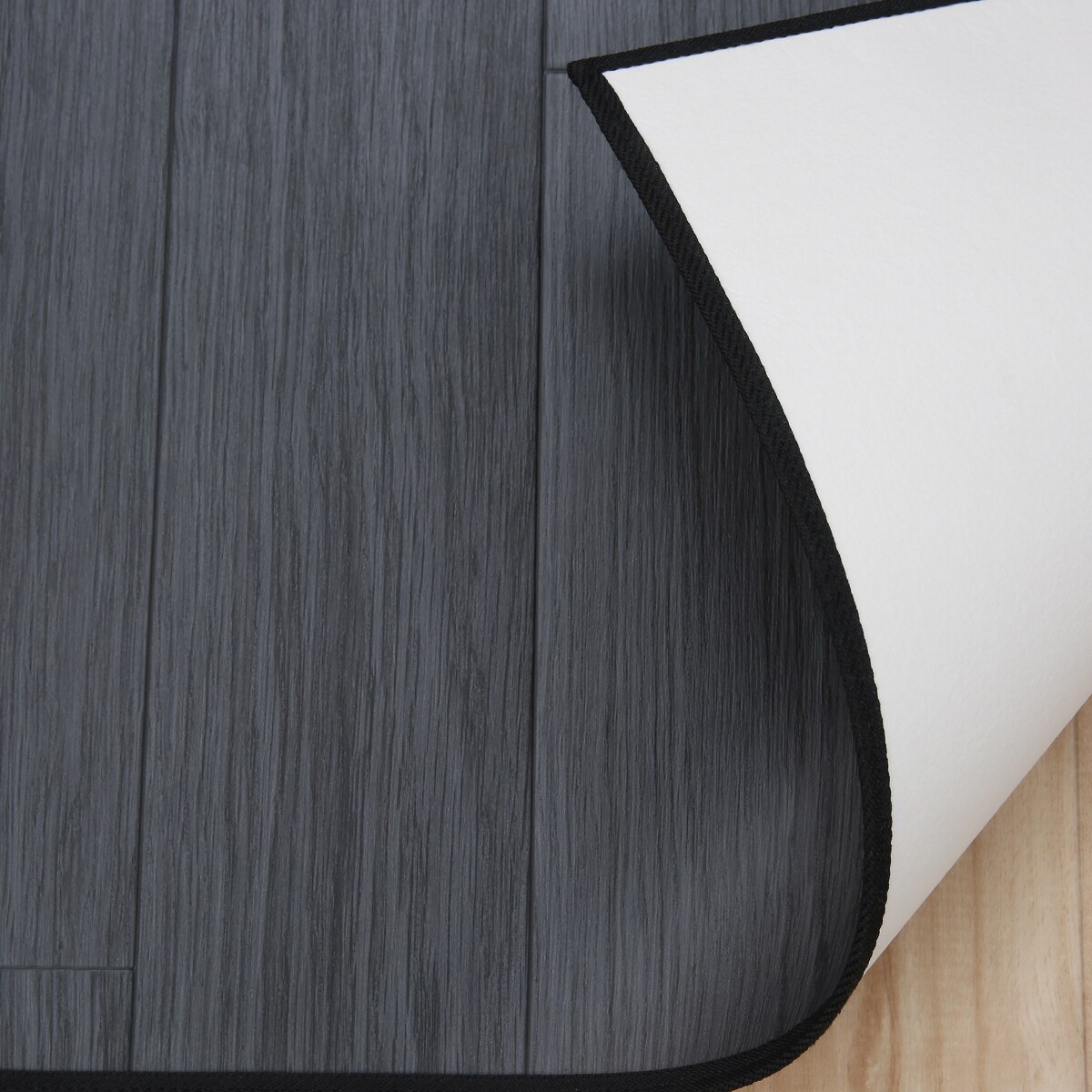 撥水・抗菌・防カビ・床暖対応ラグ　ジョイントタイプ E-1016 江戸間4.5畳 〜12畳 （ブラック） 　メーカー直送・