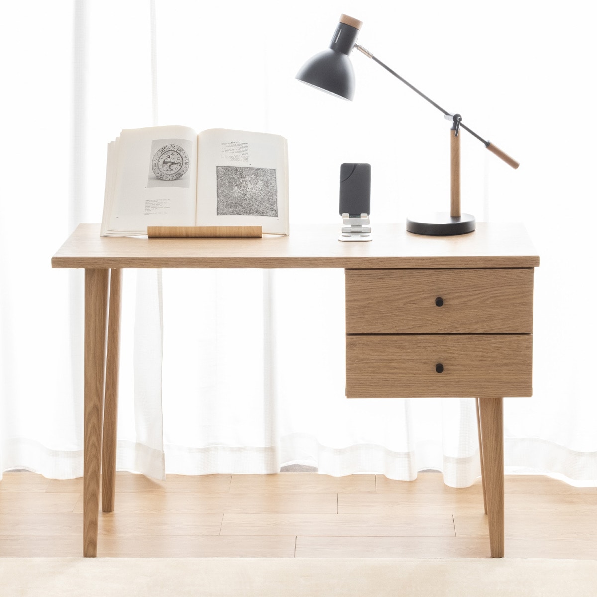 北欧調スリムデスク （奥行40cm SN NA） 　メーカー直送・