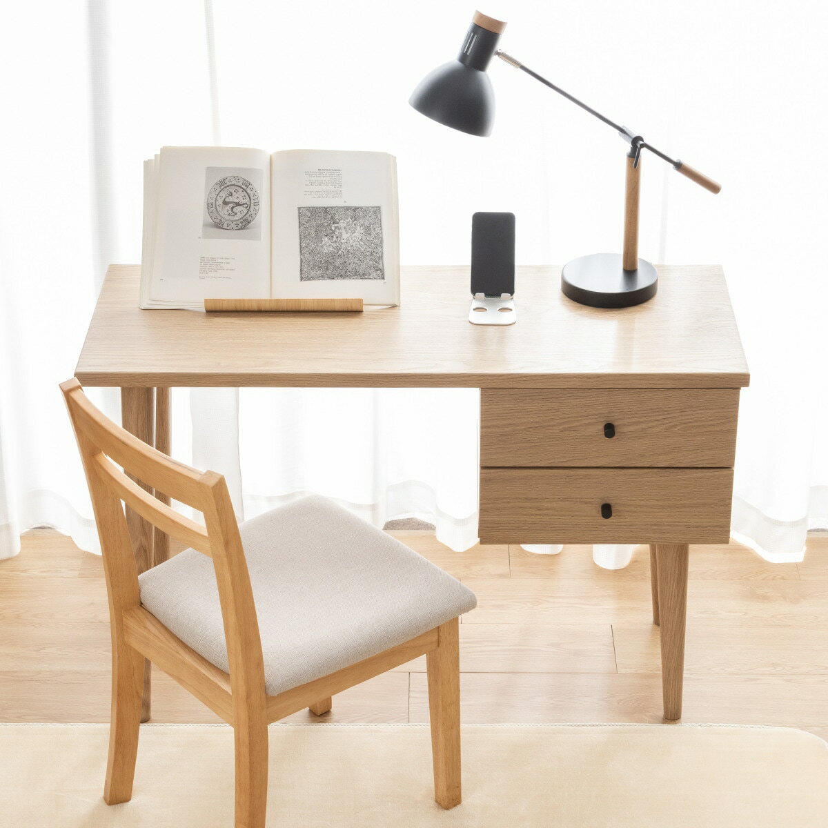 北欧調スリムデスク （奥行40cm SN NA） 　メーカー直送・