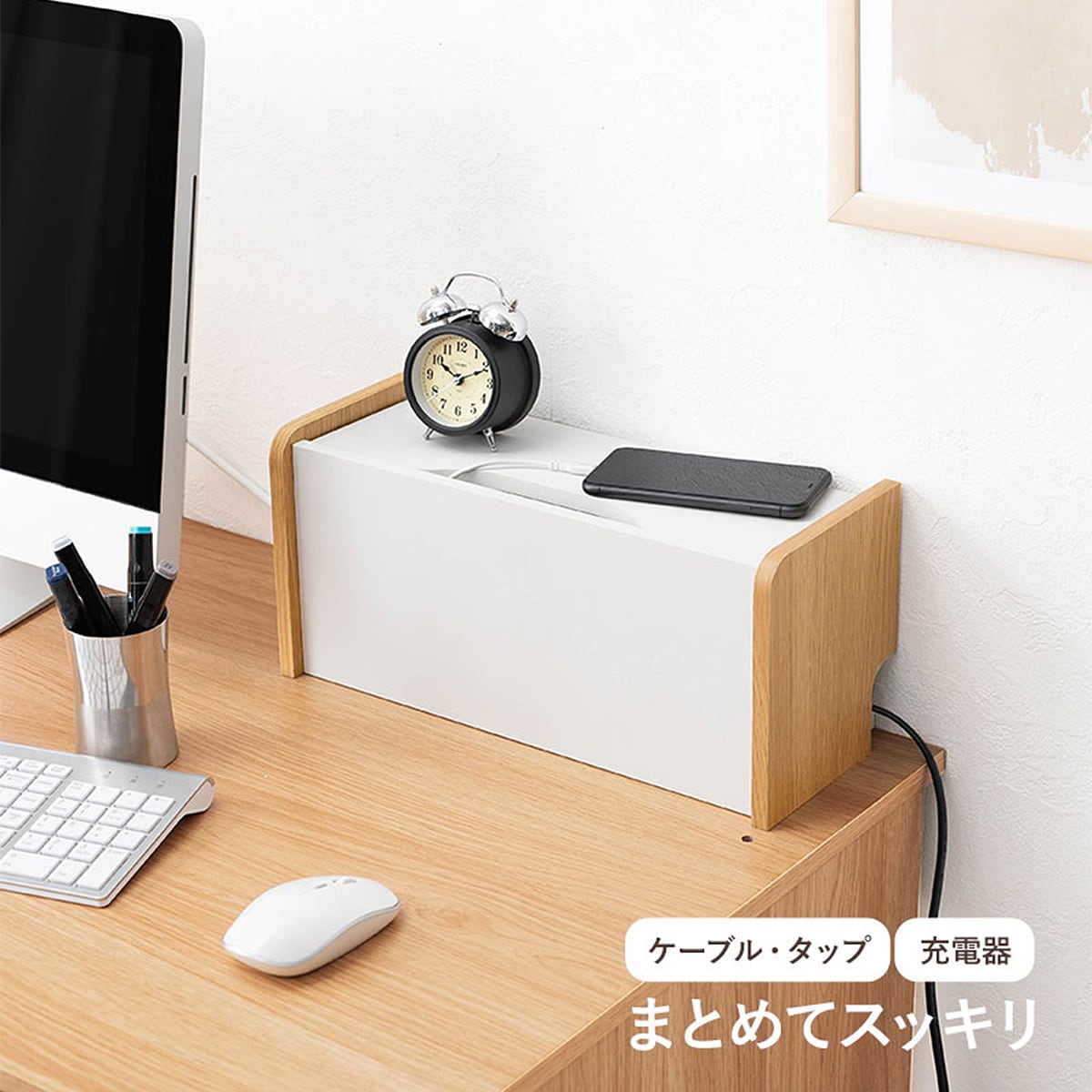 （まとめ）エレコム ケーブル結束バンド 10cmホワイト LD-T100WH50 1パック(50本)【×10セット】[21]