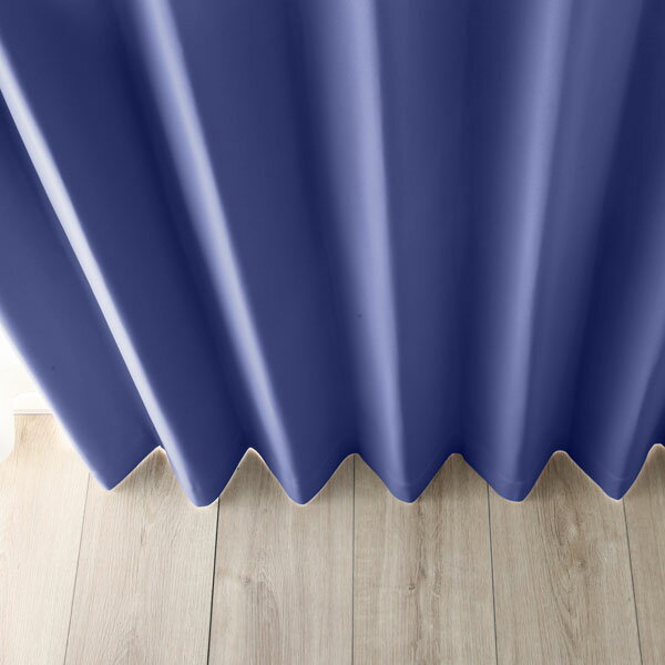 遮光1級・遮熱・防炎・156サイズ・44色カーテン ネイビー（KNV-2） 日本製 　メーカー直送・