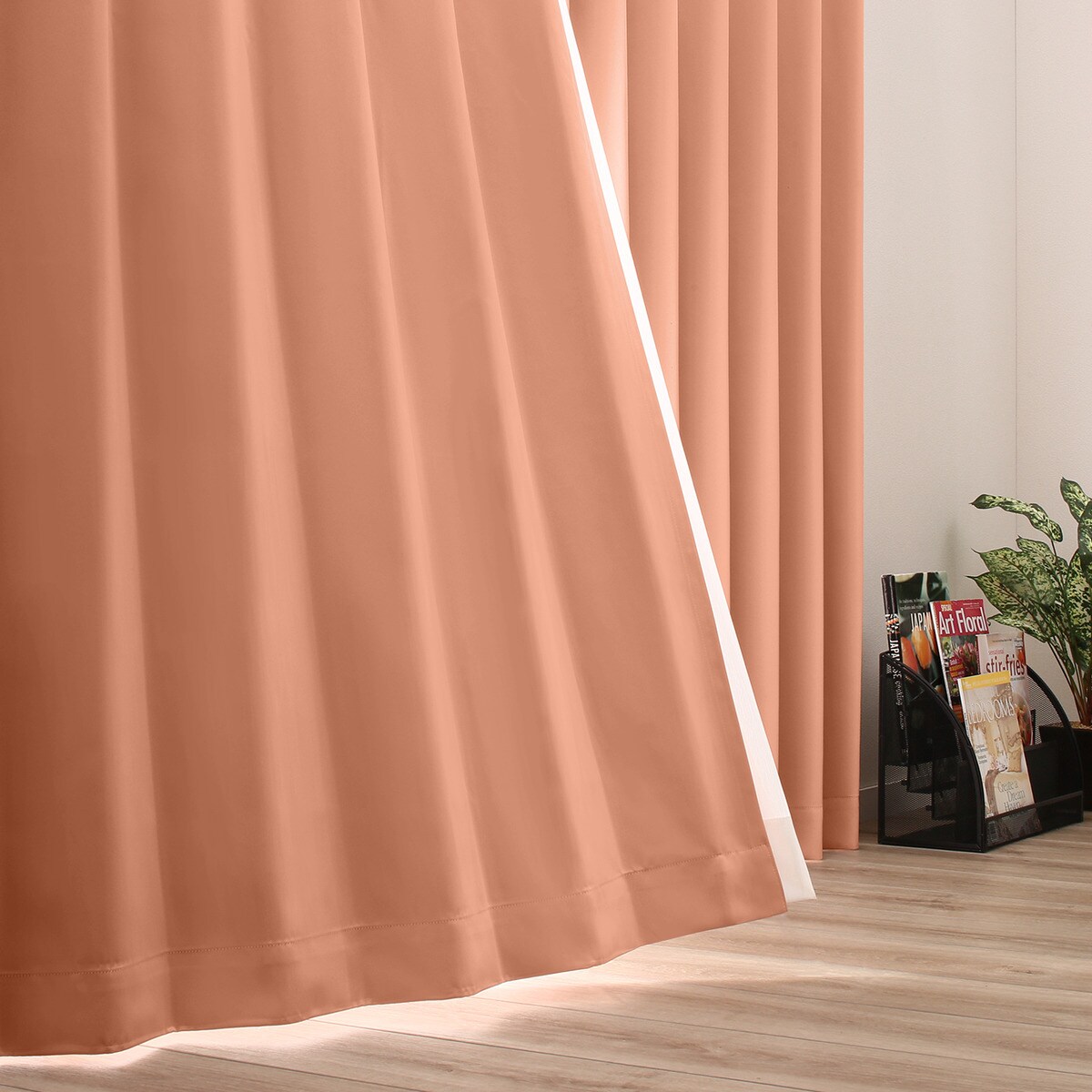 遮光1級・遮熱・防炎・156サイズ・44色カーテン ピーチ（PC） 日本製 ニトリ　メーカー直送・送料無料