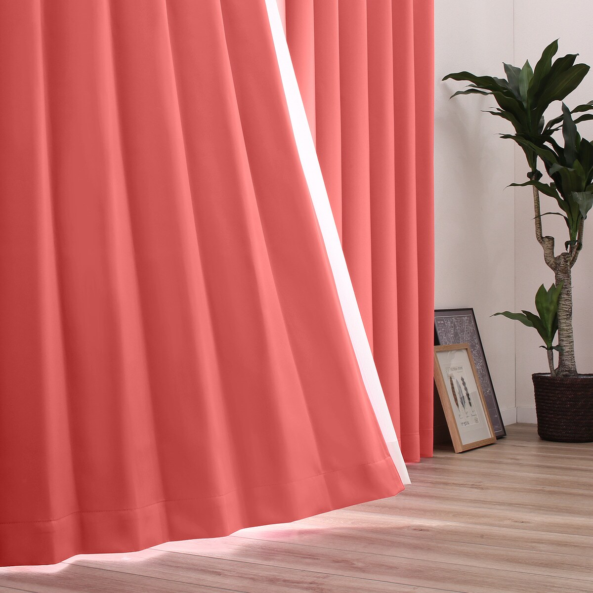 ニトリの遮光1級・遮熱・防炎・156サイズ・45色　レッド(RE-1)【メーカー直送・】(カーテン・レース)