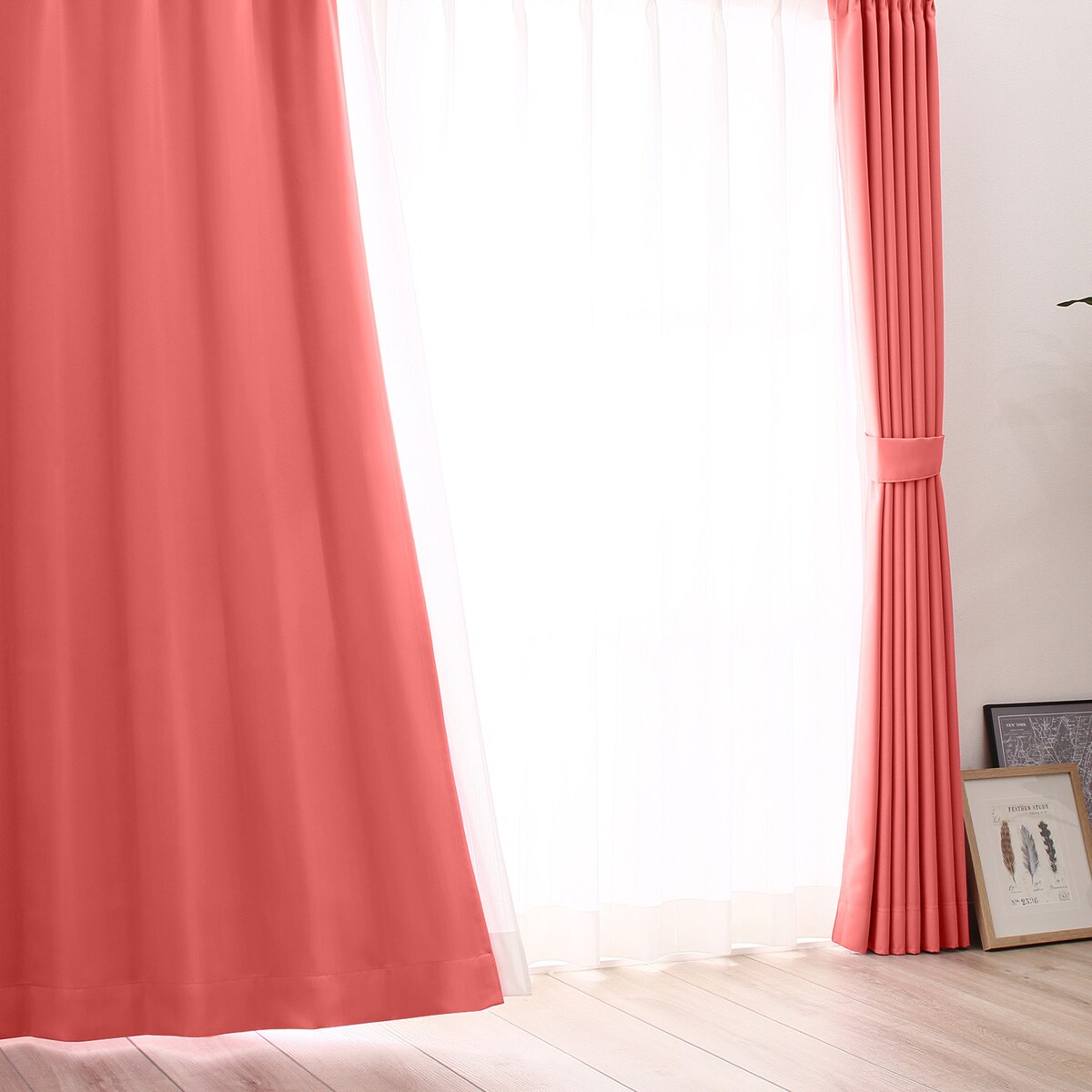 遮光1級・遮熱・防炎・156サイズ・45色　レッド(RE-1)【メーカー直送・】