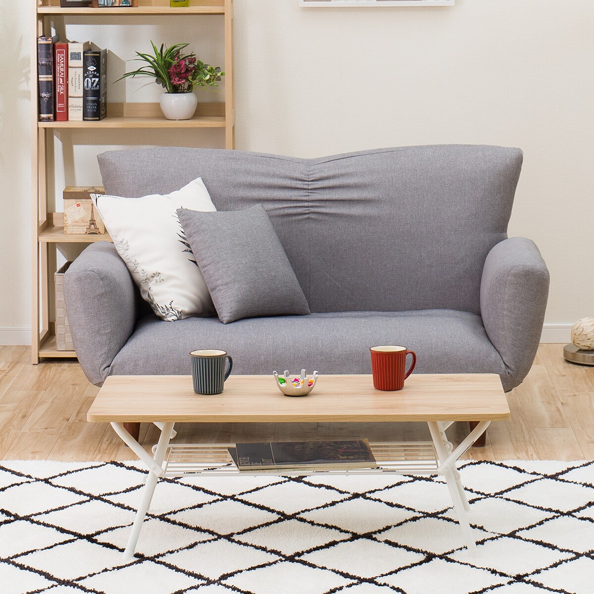 カジュアルソファ （Nクラウン GY） 　メーカー直送・