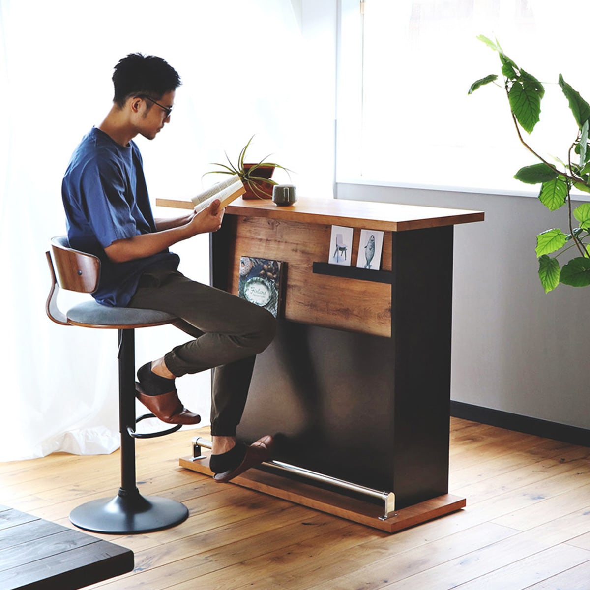 おうち時間を感じるバーカーウンター　 【配送員設置商品】