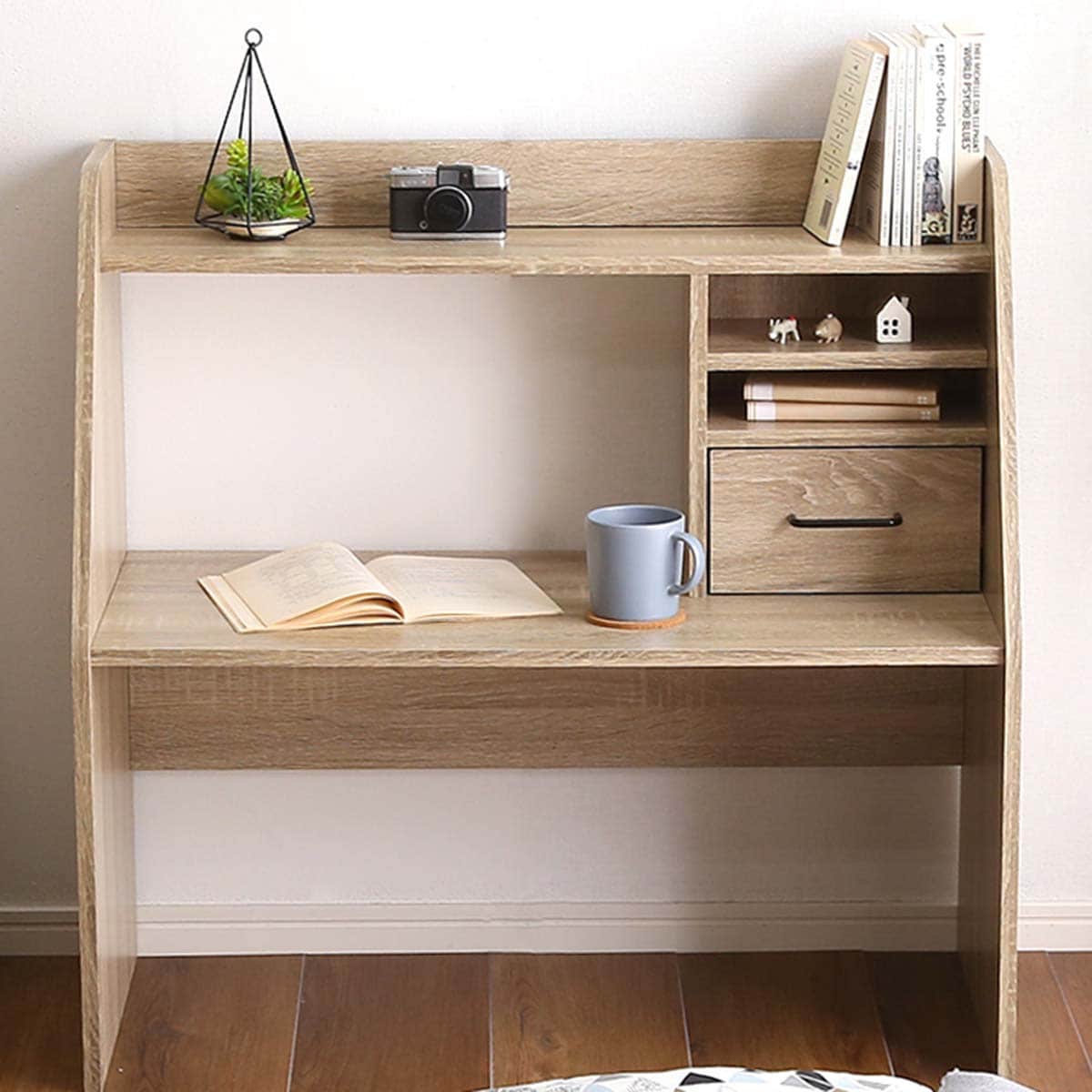 [幅80cm] 背板の色がお好みで選べる省スペースなローデスク （NABK） 　メーカー直送・