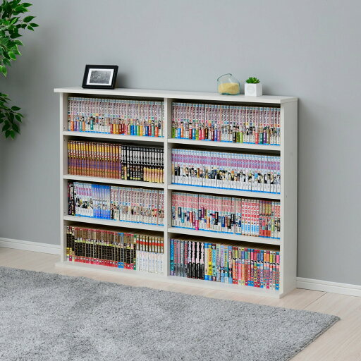 ニトリの薄型本棚 (120 WW)  【・メーカー直送品】 【1年保証】(リビング収納)