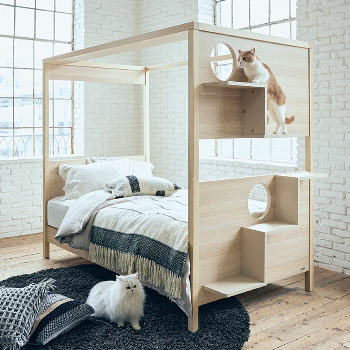 フランスペット キャットタワーベッド (セミダブル)  【配送員設置】 【5年保証】