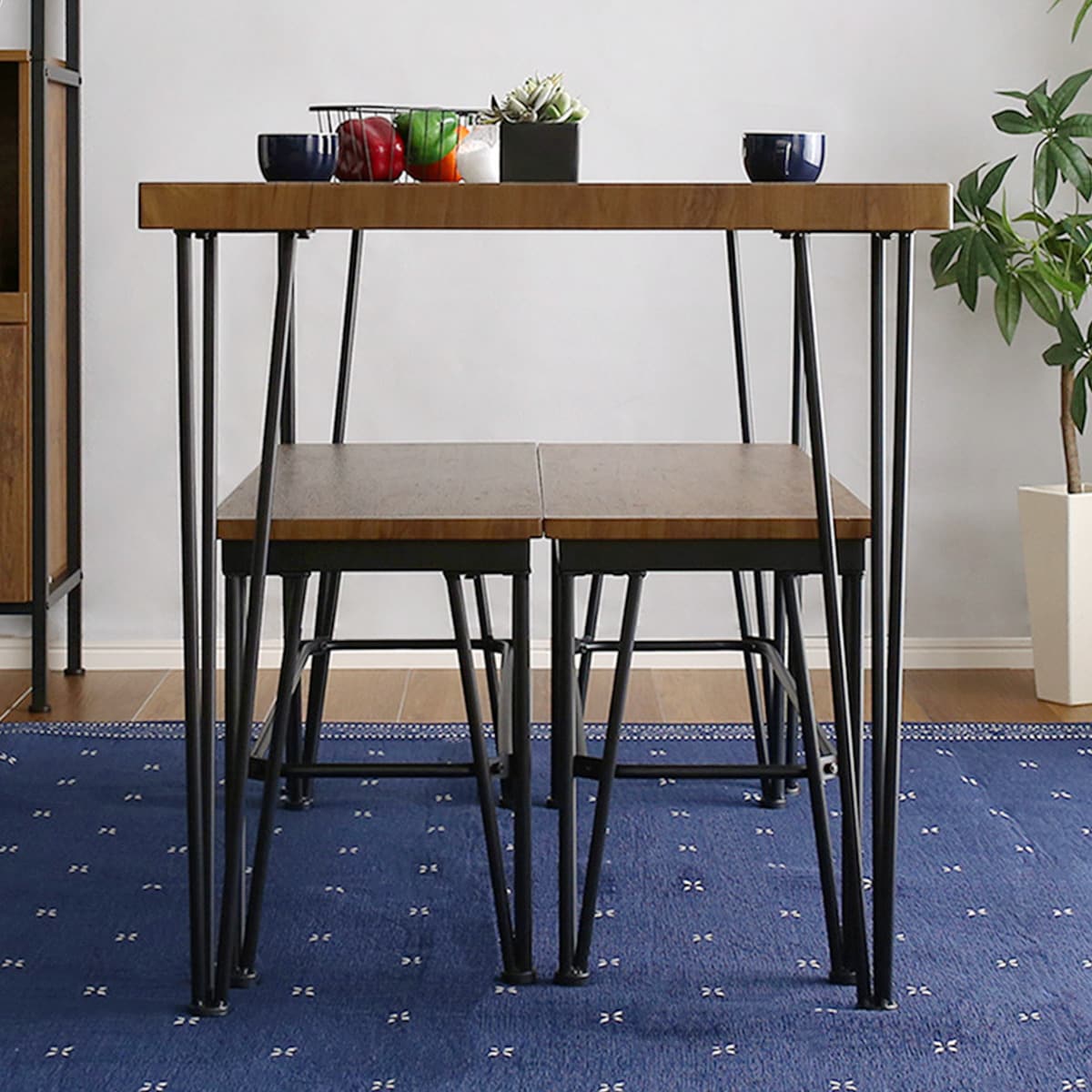 ヴィンテージ ダイニングテーブル3点セット （WAL） 　メーカー直送・