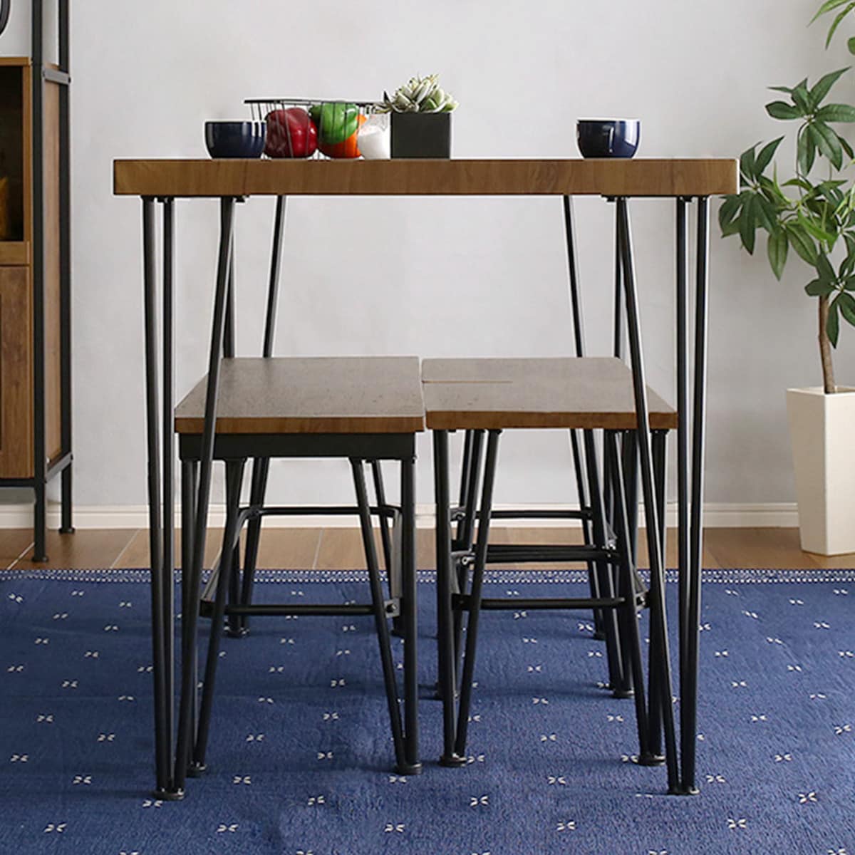 ヴィンテージ ダイニングテーブル4点セット （WAL） 　メーカー直送・