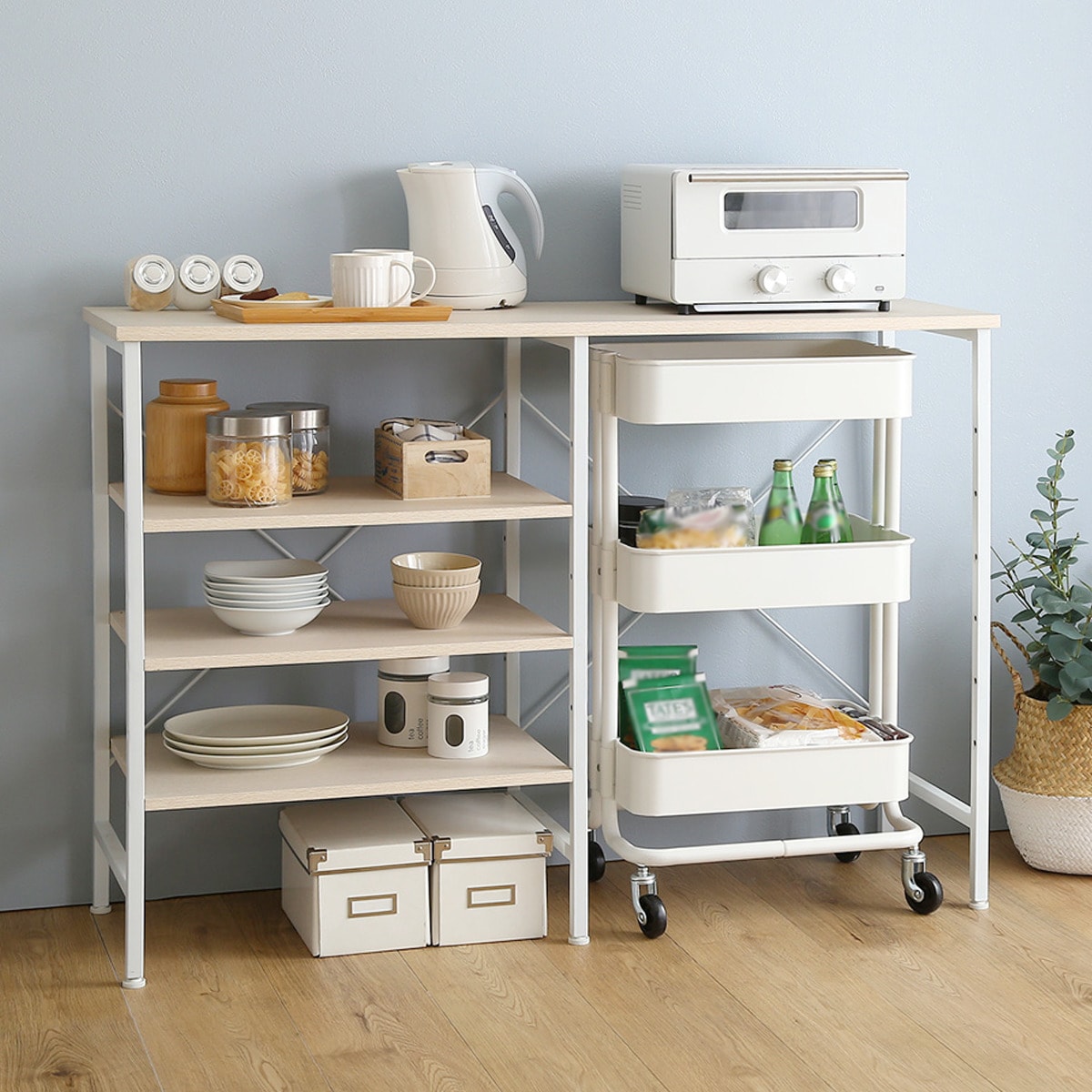 さわやかなごみ箱上キッチンカウンター （幅120cm　WOK）  【メーカー直送・】