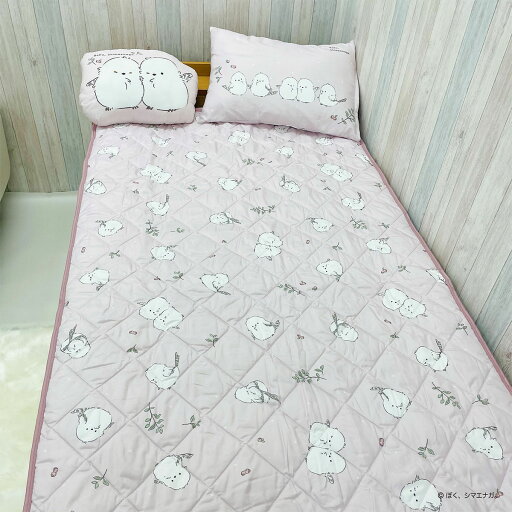 ニトリのぼく、シマエナガ。監修 敷パッドライトピンク(布団・寝具)