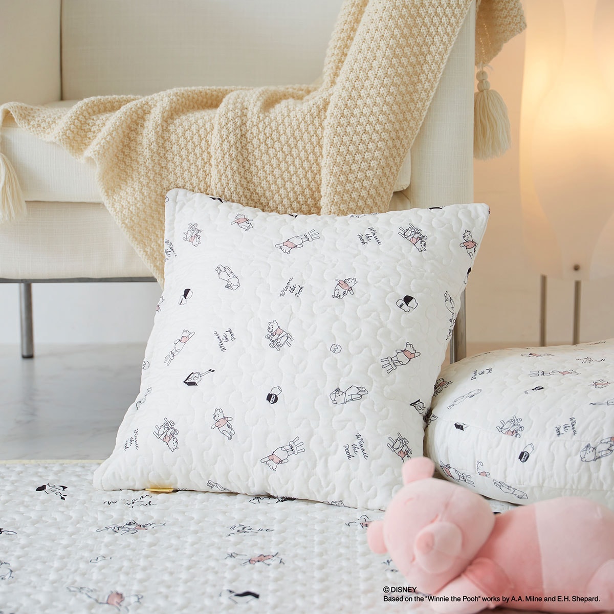 くまのプーさん イブル風 クッションカバー