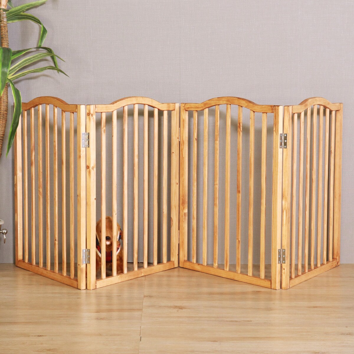 温かみある木製のペットフェンス　　メーカー直送・